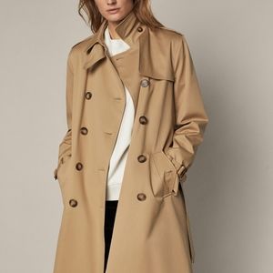 NWT Massimo Dutti Camel Trench Coat